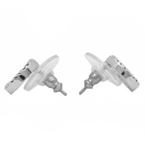 Kate Spade Silver Spot The Spade Crystal Earrings - Picture 5 of 7